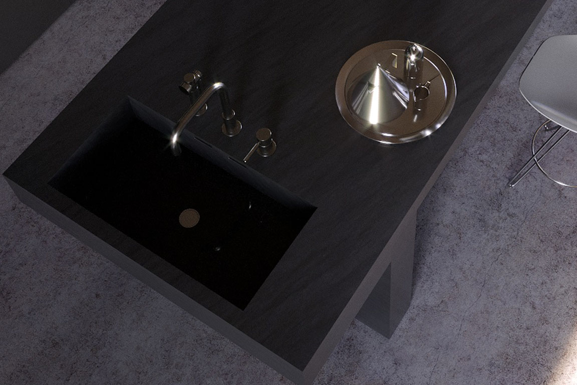 pietra naturale scura per interni